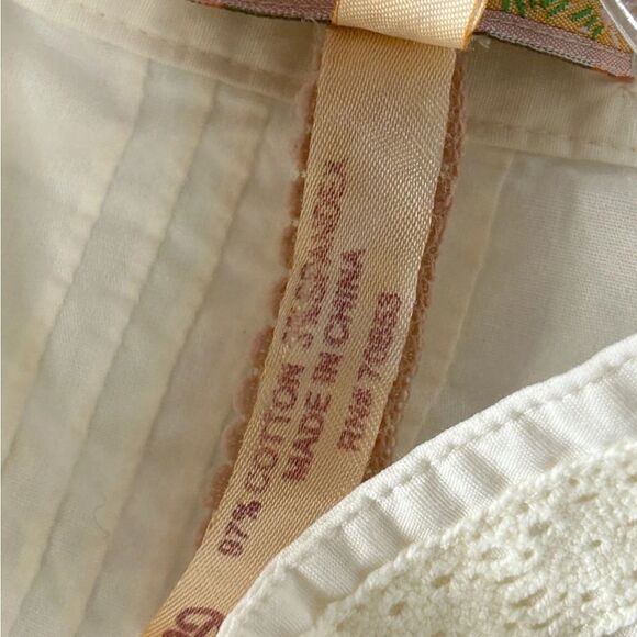 Andrew & Co ladies shirt button fairycore academia medium cotton y2k 90s crochet - Picture 4 of 9